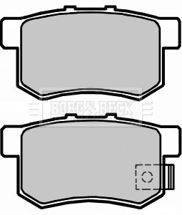 BORG & BECK Комплект тормозных колодок, дисковый тормоз BBP2373